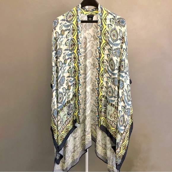 Oversized Presley Boho Festival Hippie Colorful Slouchy Pastel Kimono. - Picture 1 of 8